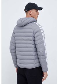 adidas Originals kurtka męska kolor szary przejściowa. Typ kołnierza: kaptur. Kolor: szary. Materiał: materiał. Długość rękawa: raglanowy rękaw #6