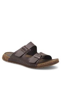 Rieker Klapki 21997-25 Brązowy. Kolor: brązowy. Materiał: skóra #8