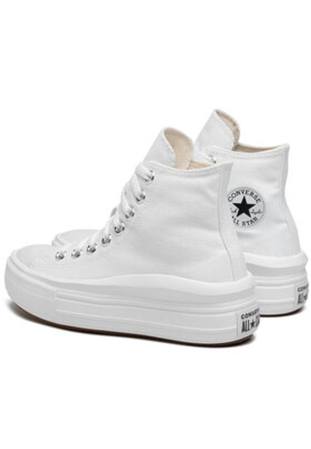 Converse Trampki Chuck Taylor All Star Move Platform 568498C Biały. Kolor: biały. Materiał: materiał. Obcas: na platformie