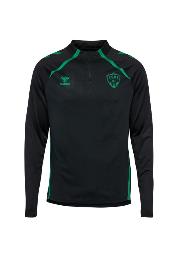 Hummel - Bluza dresowa 1/2 zamek ASSE 2025/26. Kolor: czarny. Materiał: dresówka. Sport: piłka nożna