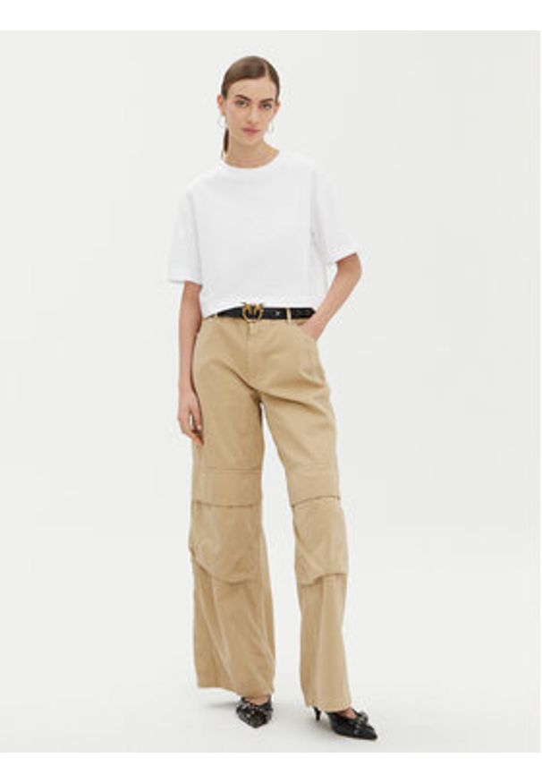 Pinko - PINKO T-Shirt 104882 A2HN Biały Regular Fit. Kolor: biały. Materiał: bawełna