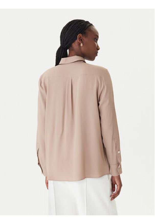 Marella Koszula Febe 2613111051 Beżowy Regular Fit. Kolor: beżowy. Materiał: acetat