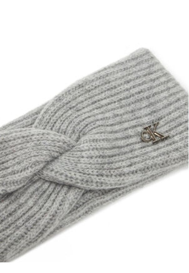 Calvin Klein Opaska materiałowa LV04F8039G Szary. Kolor: szary. Materiał: wełna