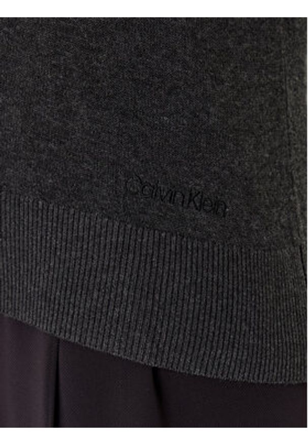 Calvin Klein Kardigan LV044C346G Szary Regular Fit. Kolor: szary. Materiał: wiskoza