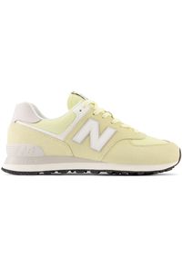 Buty unisex New Balance U574Y2W – żółte. Okazja: na co dzień. Kolor: żółty. Materiał: syntetyk, zamsz, materiał, guma, skóra. Szerokość cholewki: normalna. Model: New Balance 574