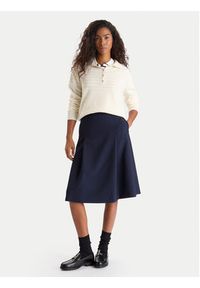 TOMMY HILFIGER - Tommy Hilfiger Spódnica trapezowa WW0WW48263 Granatowy Regular Fit. Kolor: niebieski. Materiał: syntetyk #2