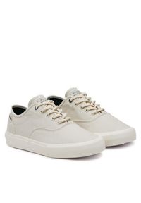 TOMMY HILFIGER - Tommy Hilfiger Tenisówki Th Hi Vulc Low Oxford Twill FM0FM05400 Biały. Kolor: biały. Materiał: materiał