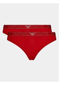 Emporio Armani Underwear Komplet 2 par stringów 163333 3F223 00173 Czerwony. Kolor: czerwony. Materiał: bawełna