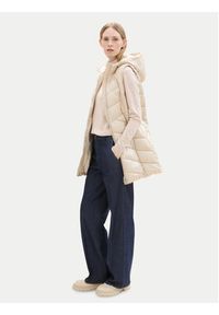 Tom Tailor Bezrękawnik 1041490 Écru Slim Fit. Materiał: syntetyk. Długość rękawa: bez rękawów #5