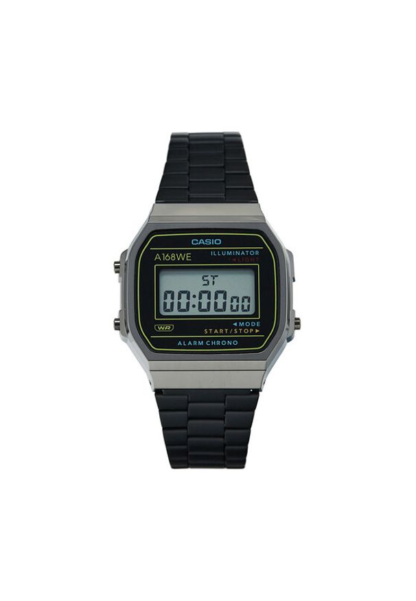 Casio Zegarek Vintage A168WEHB-1AEF Czarny. Kolor: czarny. Styl: vintage