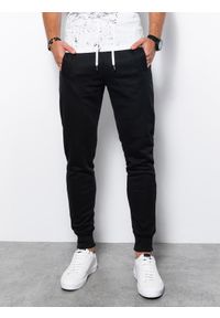 Ombre Clothing - Spodnie męskie dresowe JOGERRY - czarne V1 - Rozmiar: XL. Kolor: czarny. Materiał: dresówka