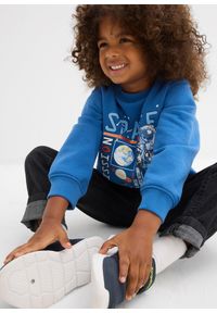 bonprix - Bluza z miękkiej mieszanki bawełny. Kolor: niebieski. Materiał: bawełna #2