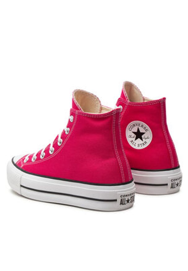 Converse Trampki Chuck Taylor All Star Lift Platform Hi A08288C Różowy. Kolor: różowy. Materiał: materiał. Obcas: na platformie