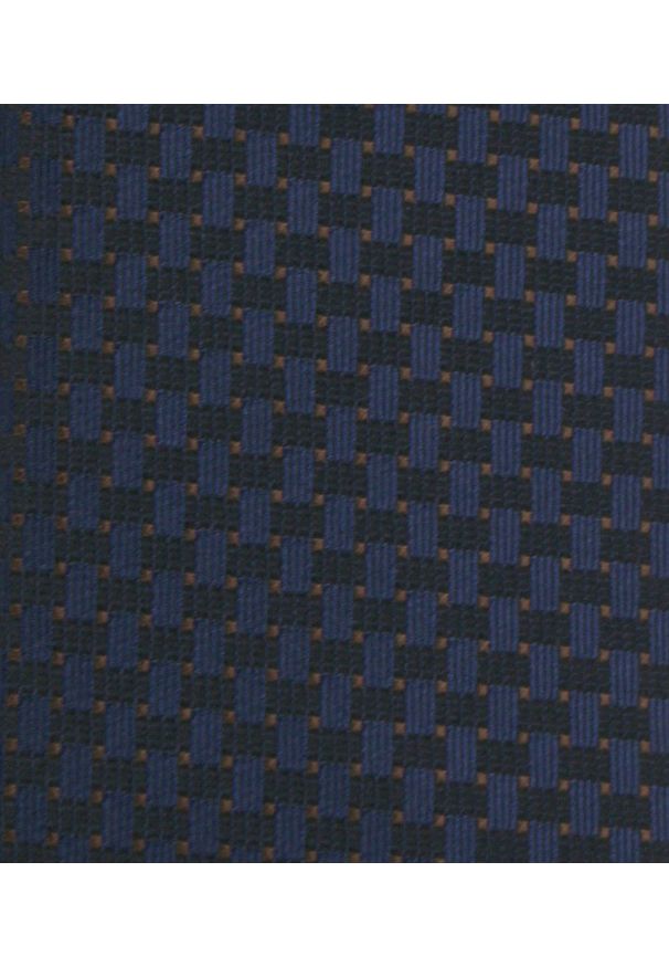 Krawat Męski - Angelo di Monti - Granatowy, Drobny Wzorek. Kolor: niebieski. Materiał: tkanina. Styl: elegancki, wizytowy