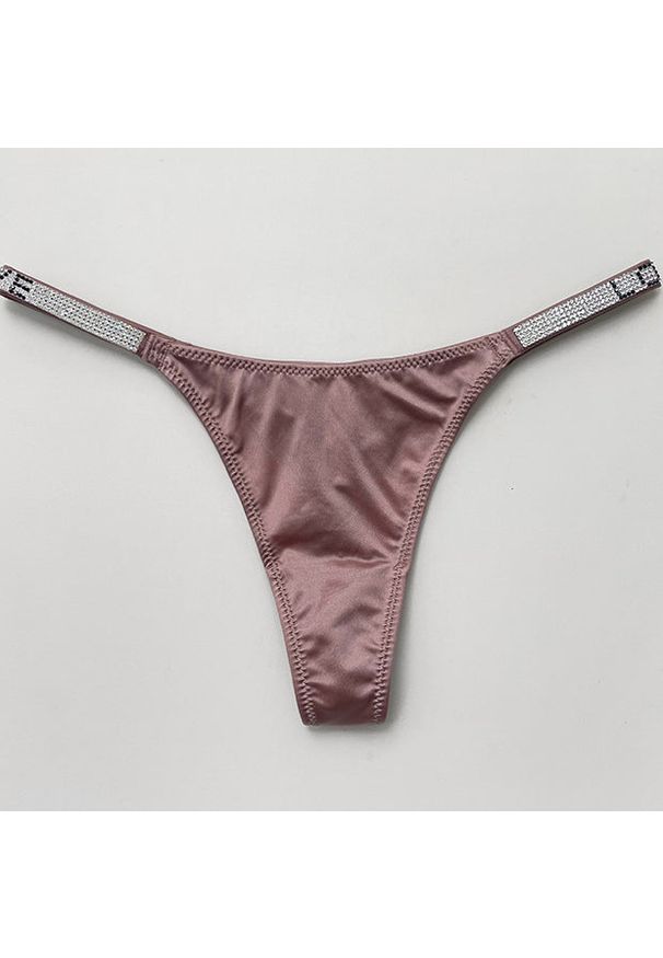 Intica - Majtki z ozdobną gumką podkreślające sylwetkę Magga. Kolor: beżowy. Materiał: materiał