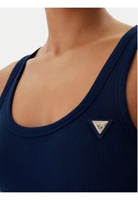 Guess Top V4YP06 K8RT2 Granatowy Regular Fit. Kolor: niebieski. Materiał: wiskoza #5