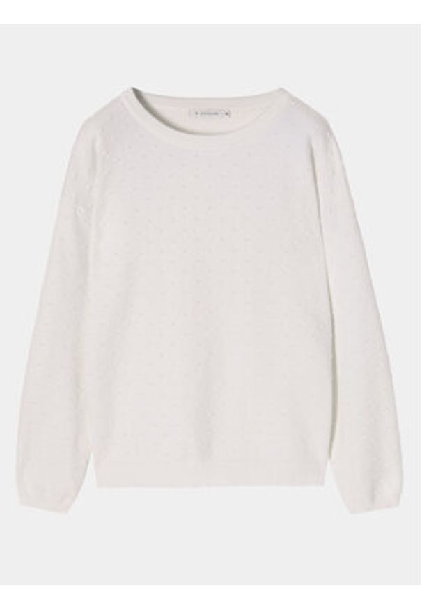 Tatuum Sweter Ewela T2321.089 Écru Oversize. Materiał: wiskoza