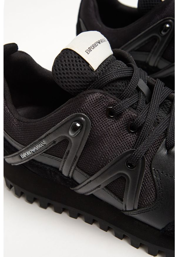 Emporio Armani - Sneakersy EMPORIO ARMANI. Materiał: materiał, zamsz. Wzór: nadruk
