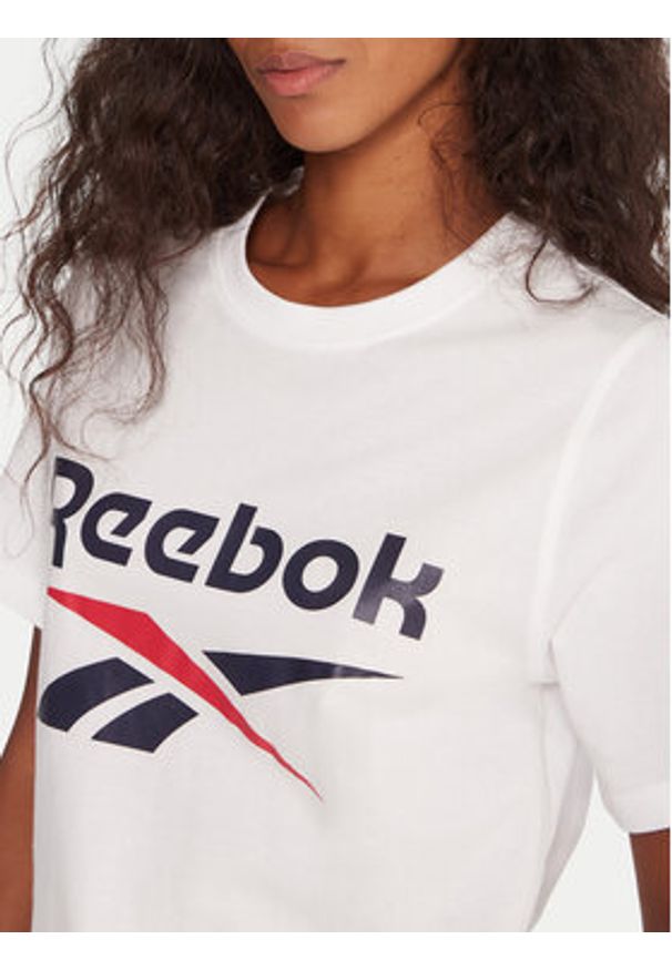 Reebok T-Shirt RK25173CCW Biały Regular Fit. Kolor: biały. Materiał: bawełna