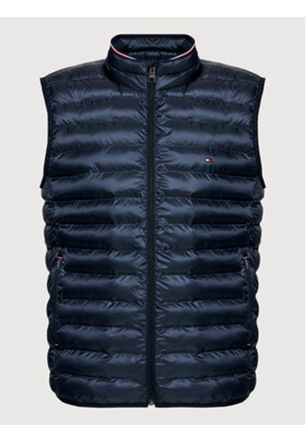 TOMMY HILFIGER - Tommy Hilfiger Kamizelka Core Circular MW0MW18762 Granatowy Regular Fit. Kolor: niebieski. Materiał: syntetyk