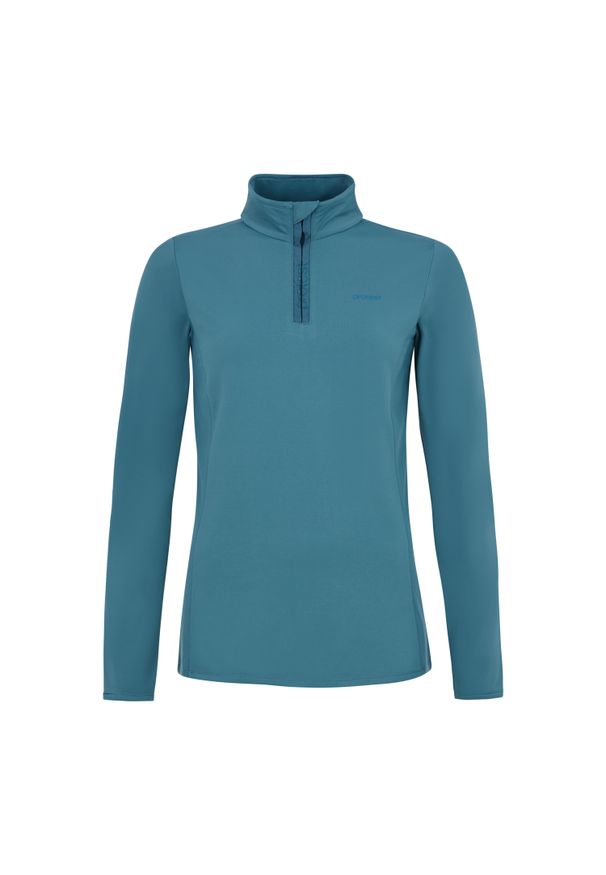 Damski polar 1/4 zip Protest Fabriz. Kolor: niebieski. Materiał: polar. Sezon: zima. Sport: narciarstwo