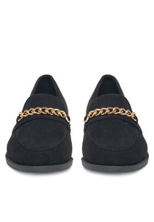 DeeZee Loafersy LE527-14 Czarny. Kolor: czarny. Materiał: materiał