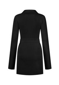 GAUGE81 AMSTERDAM - Czarna sukienka mini Baha. Kolor: czarny. Materiał: dzianina, prążkowany. Długość rękawa: długi rękaw. Typ sukienki: dopasowane. Długość: mini