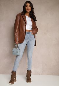 Renee - Jasnoniebieskie Jeansy Skinny z Bawełny Push-Up Carivira. Kolor: niebieski. Styl: elegancki #5