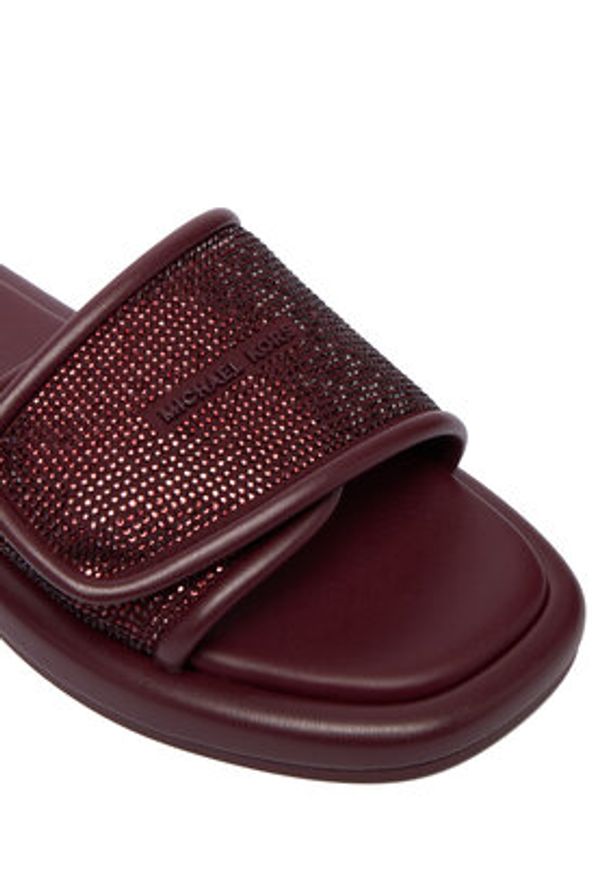 MICHAEL Michael Kors Klapki 40F5SKFA3S Bordowy. Kolor: czerwony. Materiał: skóra