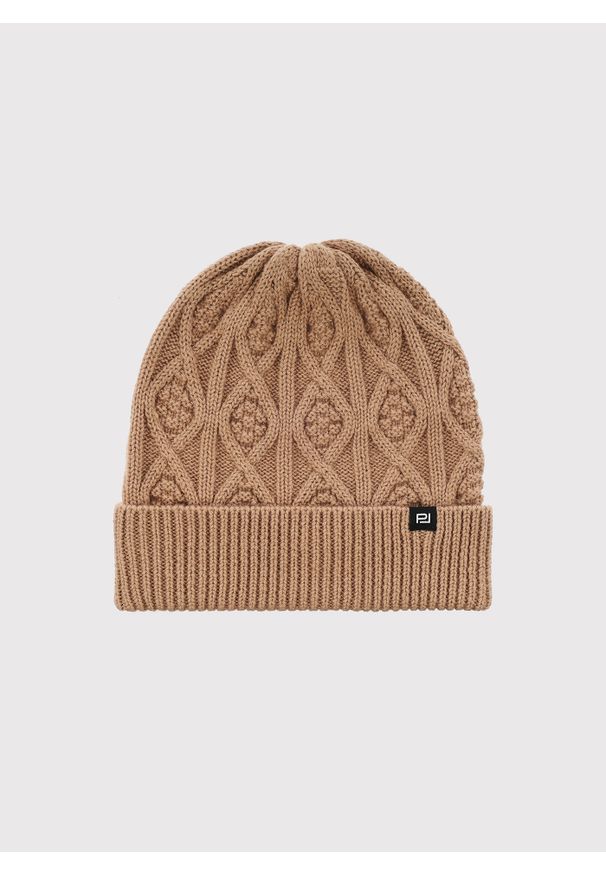 Pako Lorente - PAKO LORENTE – Beżowa czapka męska z wełną. Kolor: beżowy. Materiał: wełna. Sezon: zima