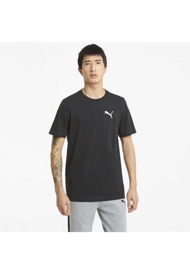 Koszulka sportowa męska Puma 58672601. Kolor: czarny. Materiał: bawełna, poliester. Długość rękawa: krótki rękaw. Długość: krótkie