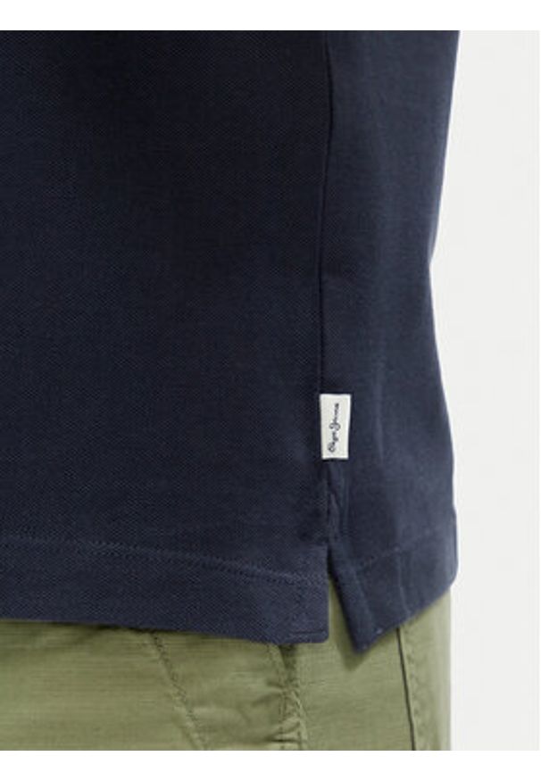 Pepe Jeans Polo Essential PM542298 Granatowy Regular Fit. Typ kołnierza: polo. Kolor: niebieski. Materiał: bawełna
