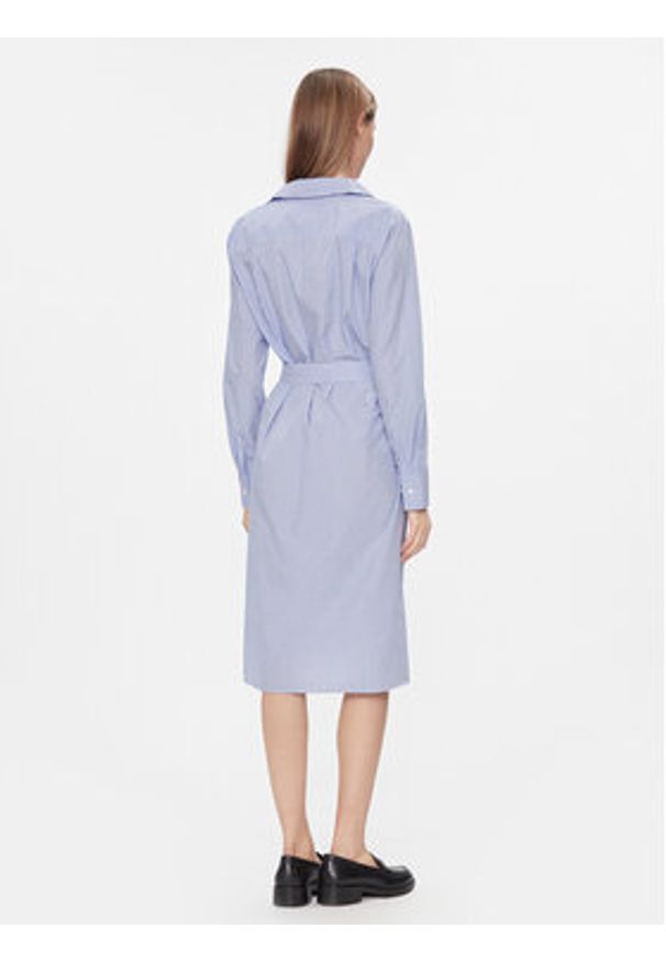 TOMMY HILFIGER - Tommy Hilfiger Sukienka koszulowa Essential WW0WW41001 Niebieski Regular Fit. Kolor: niebieski. Materiał: bawełna. Typ sukienki: koszulowe