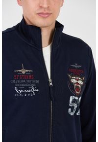 Aeronautica Militare - AERONAUTICA MILITARE Granatowa męska bluza Embroidered 51st, Rozmiar L. Kolor: niebieski #7