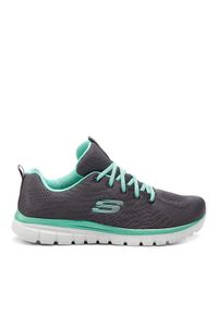 skechers - Skechers Sneakersy Get Connected 12615/CCGR Szary. Kolor: szary. Materiał: materiał #1