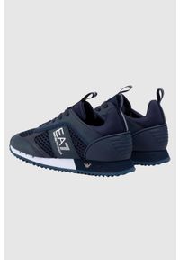 EA7 Emporio Armani - EA7 Granatowe sneakersy męskie. Kolor: niebieski
