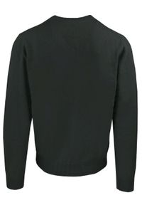 Męski, Bawełniany Sweter w Serek (V-neck) - Adriano Guinari - Ciemna Zieleń. Okazja: do pracy, na co dzień, na spotkanie biznesowe. Typ kołnierza: dekolt w serek. Materiał: bawełna. Styl: klasyczny, casual, elegancki, biznesowy #2