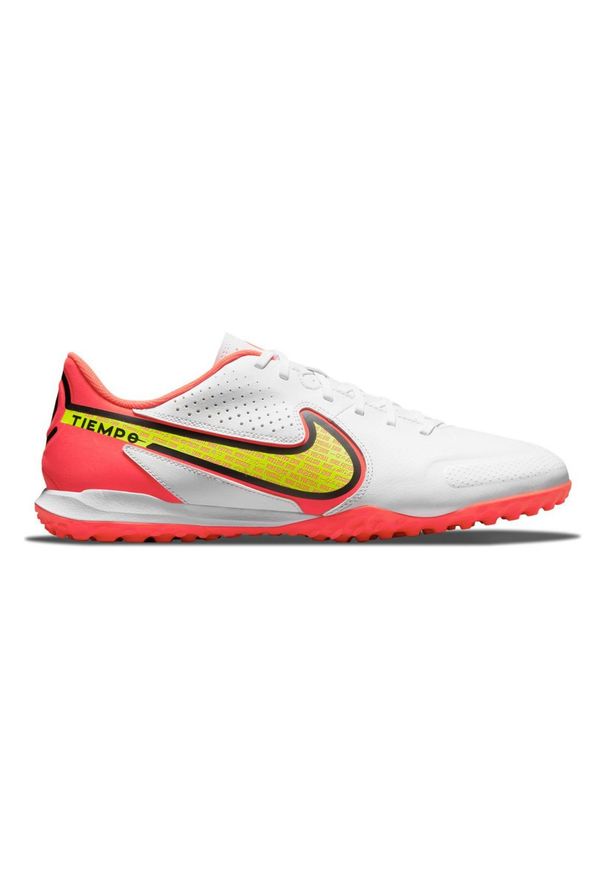 Buty piłkarskie Nike Tiempo Legend 9 Academy Tf M DA1191-176 wielokolorowe białe. Kolor: wielokolorowy. Materiał: skóra, guma. Szerokość cholewki: normalna. Sport: piłka nożna