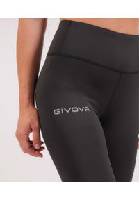 Kobiece Legginsy Givova Basic Czarne do Sportu. Kolor: czarny. Materiał: elastan, poliester