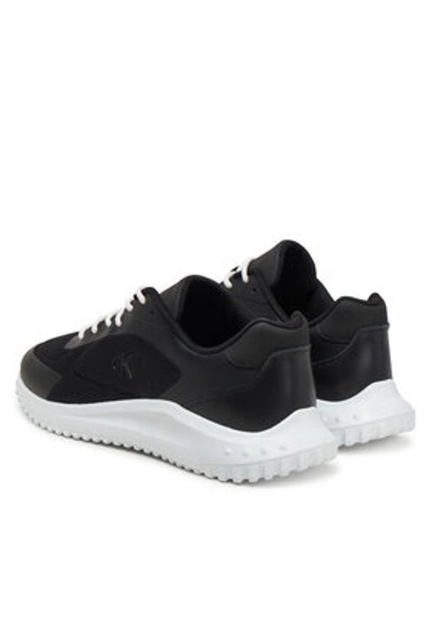 Calvin Klein Jeans Sneakersy Eva Runner Low Mesh Mix YM0YM01185 Czarny. Kolor: czarny. Materiał: materiał