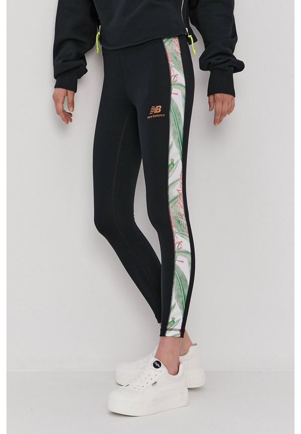 New Balance - Legginsy. Kolor: czarny