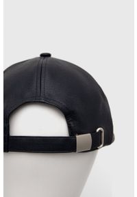 Sisley czapka kolor czarny gładka. Kolor: czarny. Wzór: gładki