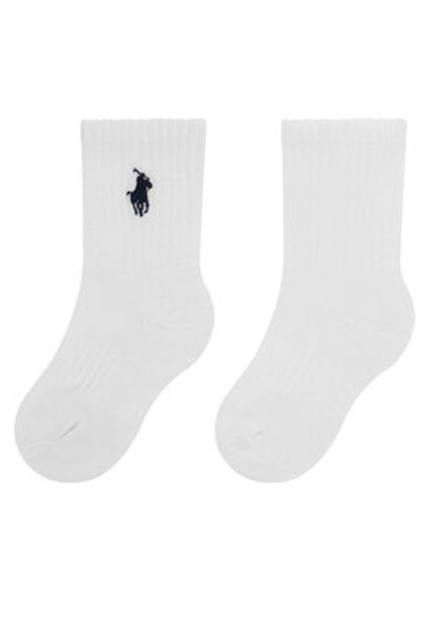 Polo Ralph Lauren Skarpety długie 442974056001 Biały. Kolor: biały. Materiał: materiał, bawełna