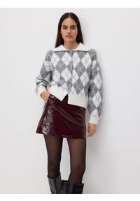 Reserved - Spódnica z imitacji skóry - bordowy. Kolor: czerwony. Materiał: skóra #1