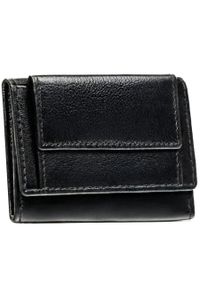 4U CAVALDI - Mały, cienki portfel męski ze skóry naturalnej w czarnym kolorze 4U Cavaldi 1404-BL. Kolor: czarny. Materiał: skóra #1