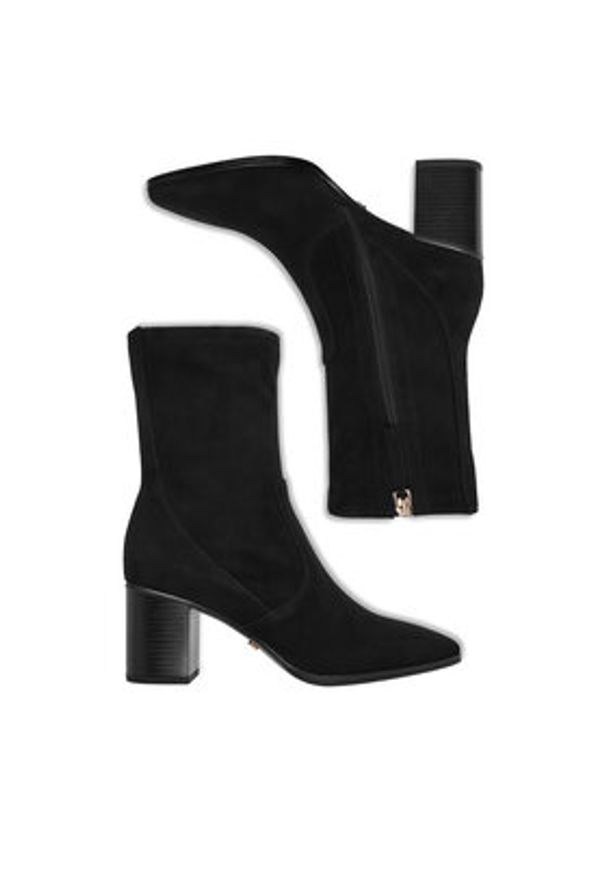 Gino Rossi Botki EO-TINA-1746 Czarny. Kolor: czarny. Materiał: skóra, zamsz