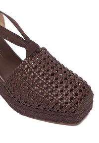 Weekend Max Mara Espadryle 2615521155670 Brązowy ciemny. Kolor: brązowy. Materiał: skóra #4