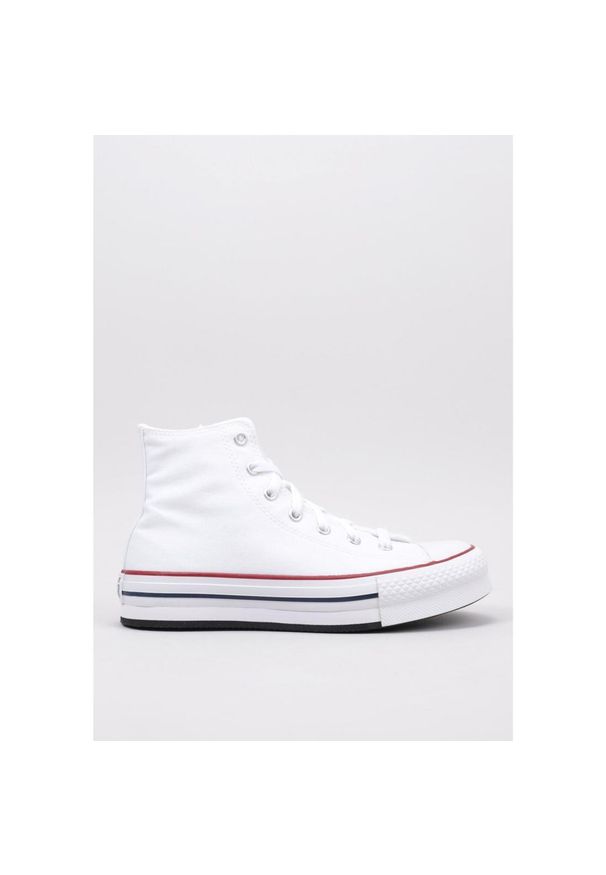 Buty Converse Chuck Taylor All Star EVA Lift High białe. Okazja: na co dzień. Kolor: niebieski, czerwony, biały, wielokolorowy. Szerokość cholewki: normalna. Styl: casual, klasyczny