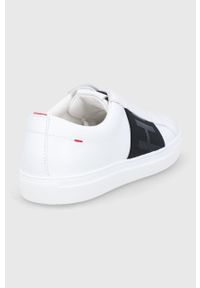 Hugo Buty skórzane kolor biały na płaskiej podeszwie. Nosek buta: okrągły. Kolor: biały. Materiał: skóra. Obcas: na płaskiej podeszwie #5