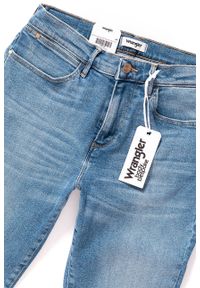 Wrangler - WRANGLER HIGH RISE SKINNY PEKIN SKY W27HFS17S. Stan: podwyższony. Wzór: aplikacja #6